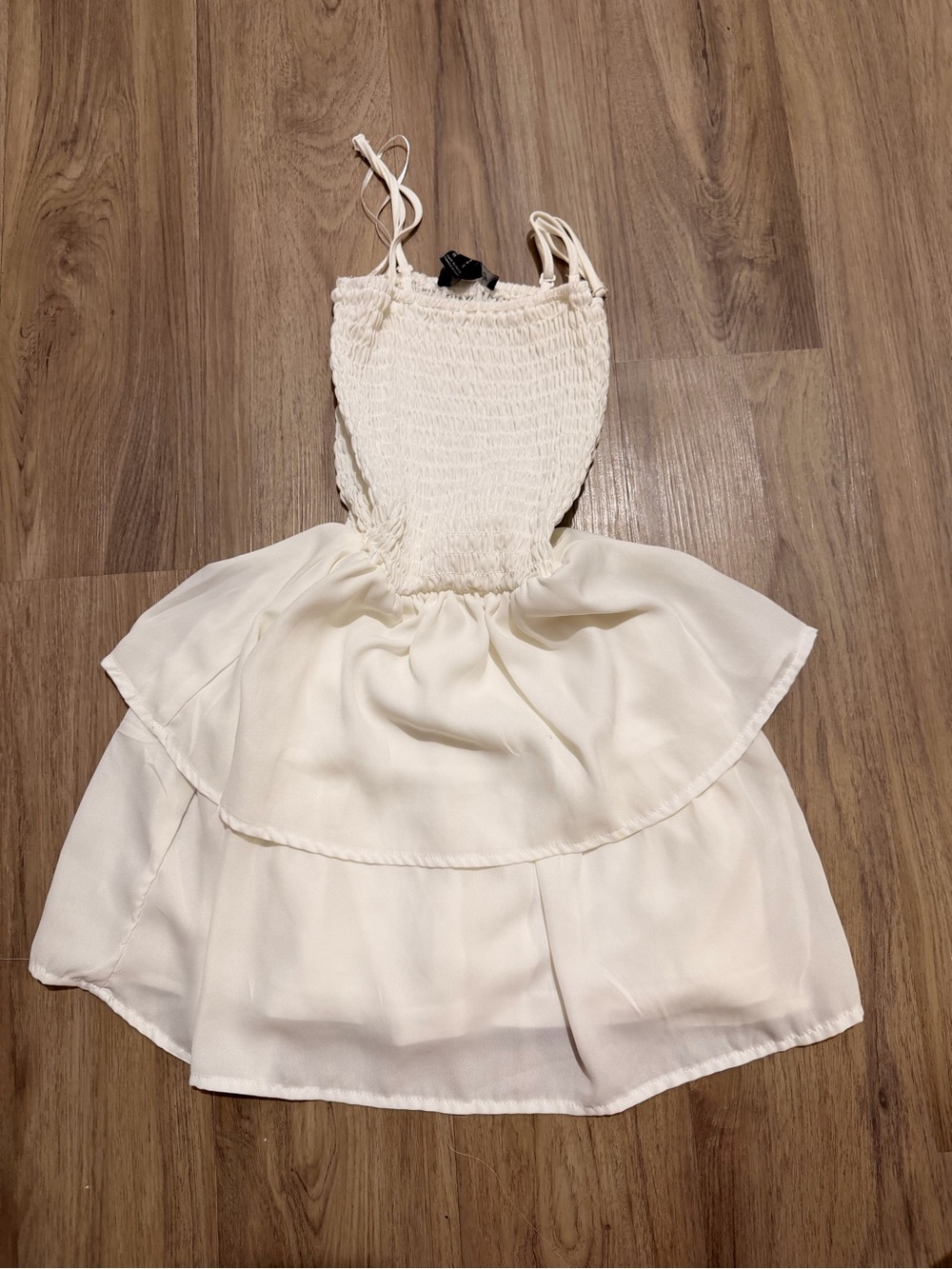 Kids White Tiered Summer Dress